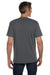 Econscious EC1000 Mens Short Sleeve Crewneck T-Shirt Charcoal Grey Model Back