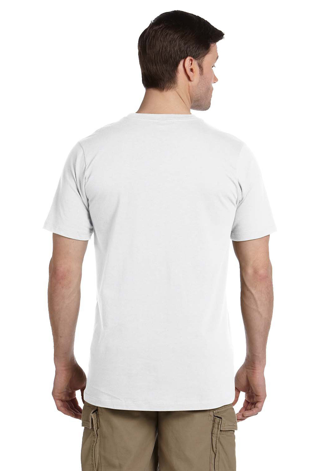 Econscious EC1075 Mens Short Sleeve Crewneck T-Shirt White Model Back