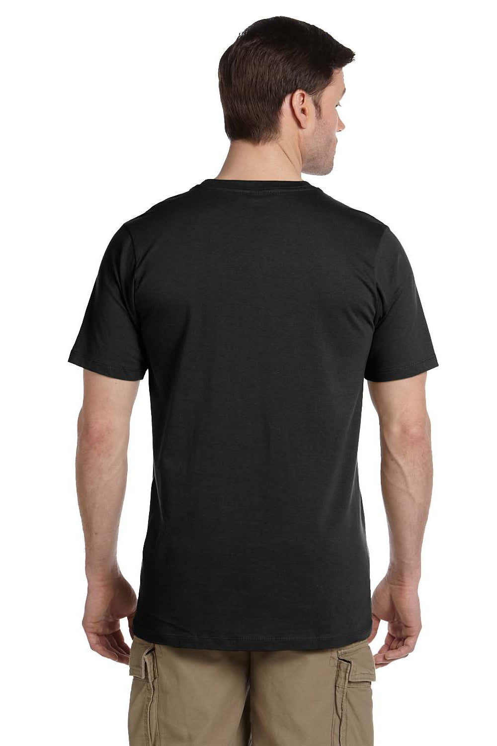 Econscious EC1075 Mens Short Sleeve Crewneck T-Shirt Black Model Back
