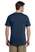 Econscious EC1075 Mens Short Sleeve Crewneck T-Shirt Navy Blue Model Back