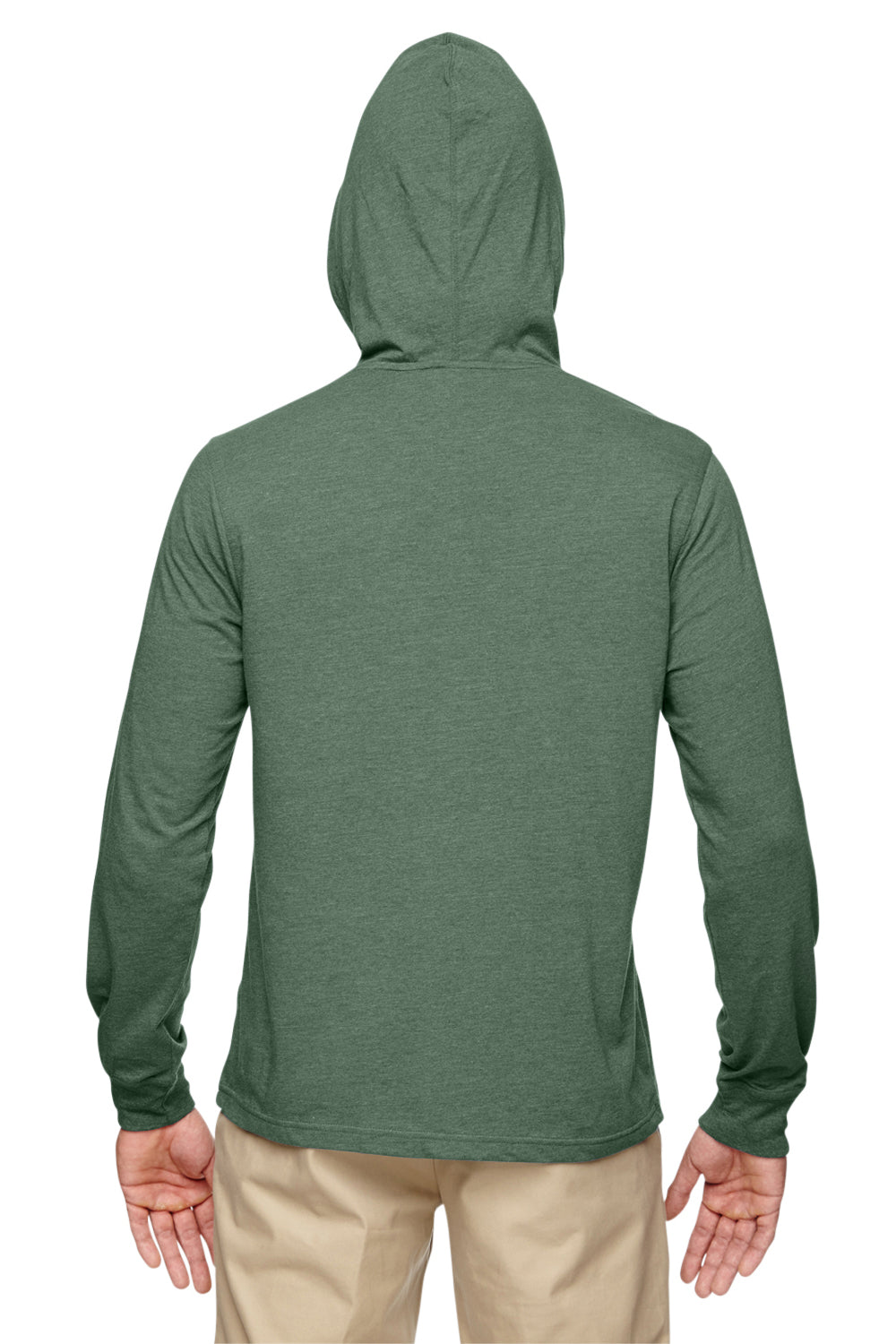 Econscious EC1085 Mens Eco Jersey Hooded T-SHirt Hoodie Asparagus Green Model Back
