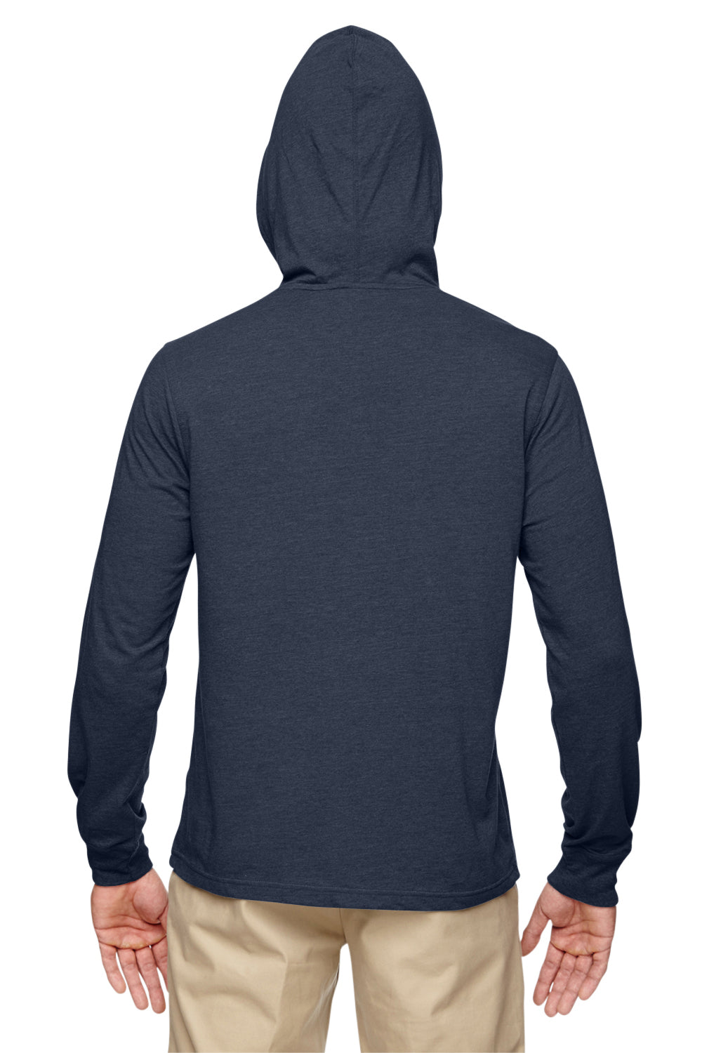 Econscious EC1085 Mens Eco Jersey Hooded T-SHirt Hoodie Water Blue Model Back