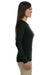 Econscious EC3500 Womens Long Sleeve Crewneck T-Shirt Black Model Side