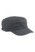 Econscious Hats EC7010 Mens Adjustable Military Corps Hat Charcoal Grey Model Flat Front
