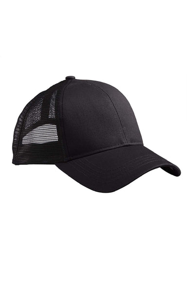Econscious Hats EC7070 Mens Adjustable Trucker Hat Black Model Flat Front