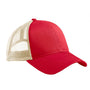 Econscious Hats Mens Adjustable Trucker Hat - Red/Oyster