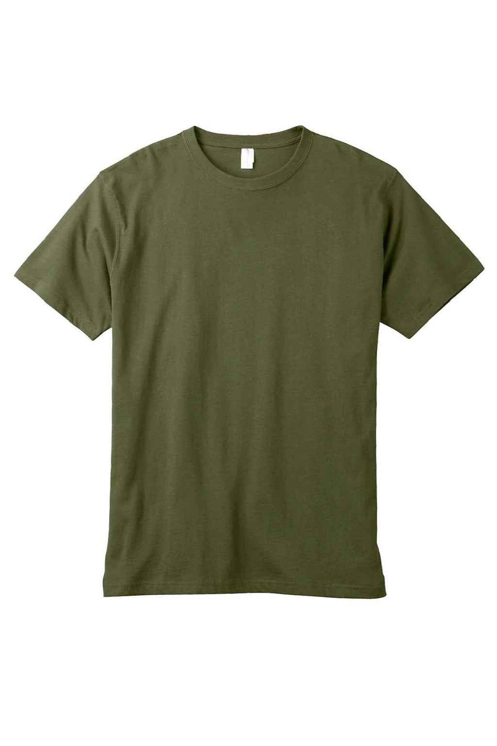 Econscious EC1000 Mens Short Sleeve Crewneck T-Shirt Olive Green Flat Front