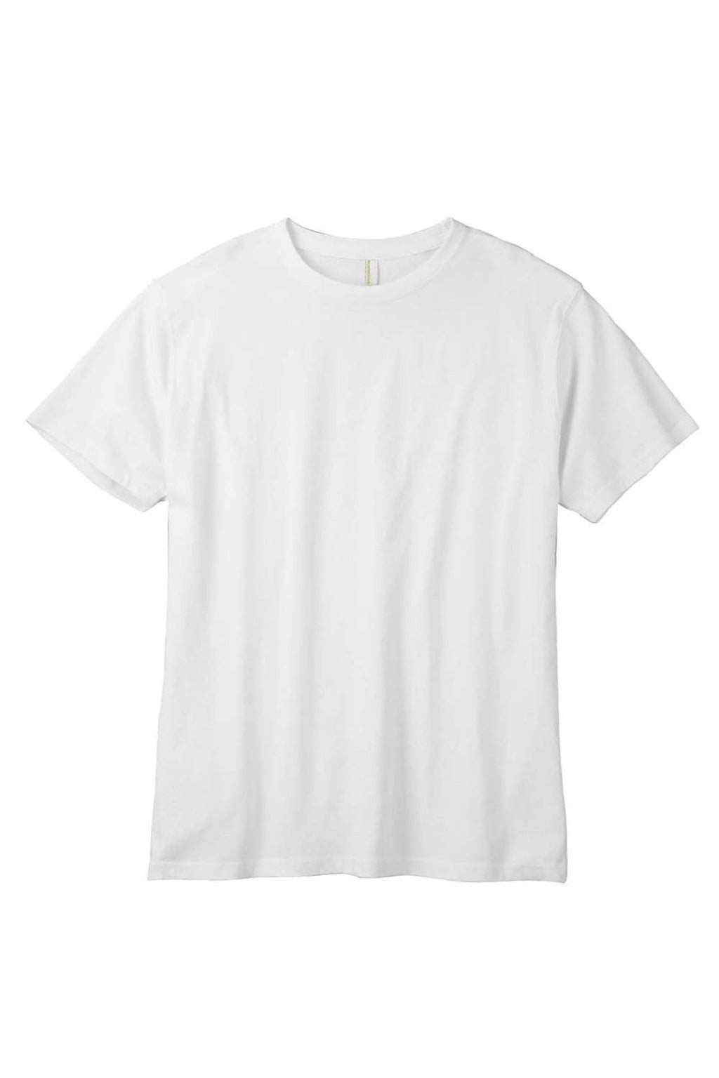 Econscious EC1000 Mens Short Sleeve Crewneck T-Shirt White Flat Front