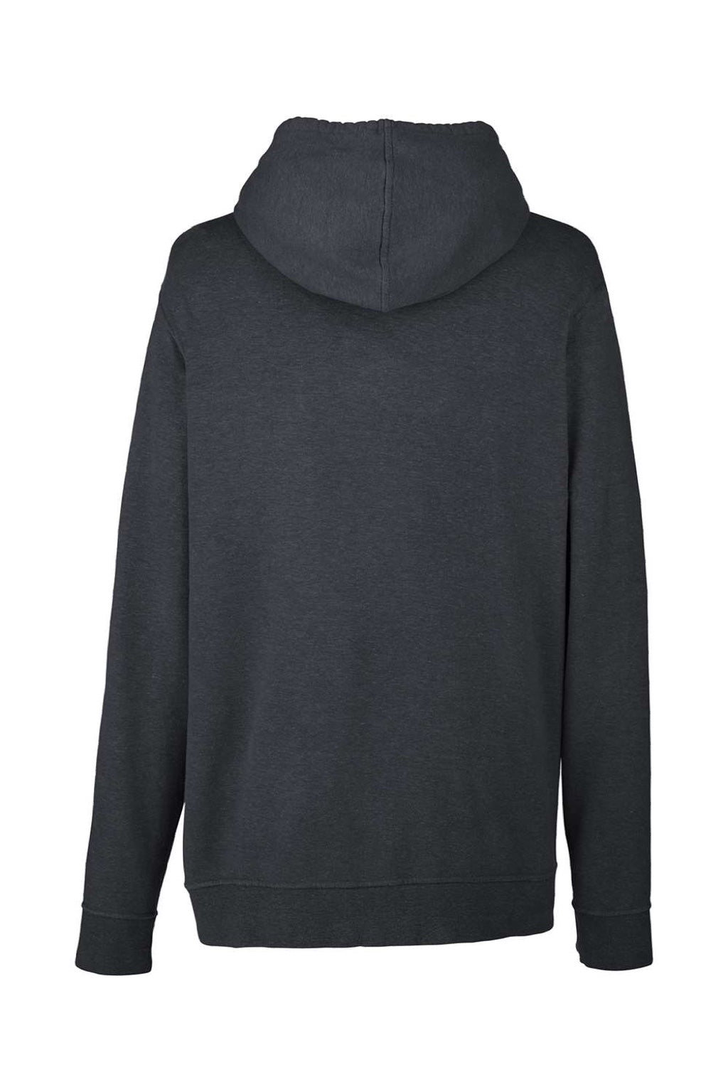 Econscious EC5950 Mens Hemp Hero Hooded Sweatshirt Hoodie w/ Pouch Pocket Washed Black Flat Back