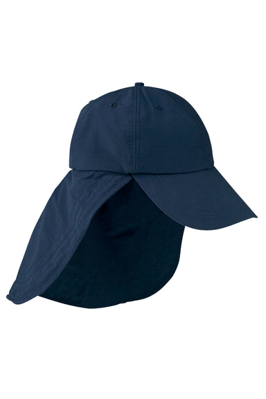 Adams EOM101 Mens Extreme Outdoor UV Protection Adjustable Hat Navy Blue Flat Front