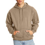 Hanes Mens Ultimate Cotton PrintPro XP Pill Resistant Hooded Sweatshirt Hoodie w/ Pouch Pocket - Pebble Brown