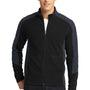 Port Authority Mens Full Zip Microfleece Jacket - Black/Battleship Grey - Closeout