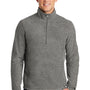 Port Authority Mens Heather Pill Resistant Microfleece 1/4 Zip Sweatshirt - Heather Pearl Grey - Closeout