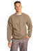 Hanes F260 Mens Ultimate Cotton PrintPro XP Pill Resistant Crewneck Sweatshirt Pebble Brown Model Front