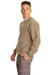 Hanes F260 Mens Ultimate Cotton PrintPro XP Pill Resistant Crewneck Sweatshirt Pebble Brown Model Side
