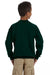 Gildan 18000B Youth Pill Resistant Fleece Crewneck Sweatshirt Forest Green Model Back
