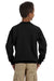 Gildan 18000B Youth Pill Resistant Fleece Crewneck Sweatshirt Black Model Back