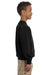 Gildan 18000B Youth Pill Resistant Fleece Crewneck Sweatshirt Black Model Side
