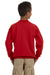 Gildan 18000B Youth Pill Resistant Fleece Crewneck Sweatshirt Red Model Back
