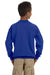 Gildan 18000B Youth Pill Resistant Fleece Crewneck Sweatshirt Royal Blue Model Back