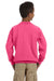 Gildan 18000B Youth Pill Resistant Fleece Crewneck Sweatshirt Safety Pink Model Back