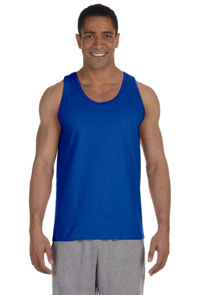 Gildan 2200 Mens Ultra Tank Top Royal Blue Model Front