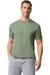 Gildan 42000 Mens Performance Jersey Moisture Wicking Short Sleeve Crewneck T-Shirt Sage Green Model Front