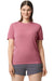 Gildan 42000 Mens Performance Jersey Moisture Wicking Short Sleeve Crewneck T-Shirt Plumrose Model Front