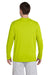 Gildan 42400 Mens Performance Jersey Moisture Wicking Long Sleeve Crewneck T-Shirt Safety Green Model Back