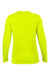 Gildan 42400 Mens Performance Jersey Moisture Wicking Long Sleeve Crewneck T-Shirt Safety Green Flat Back