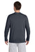 Gildan 42400 Mens Performance Jersey Moisture Wicking Long Sleeve Crewneck T-Shirt Charcoal Grey Model Back
