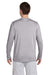 Gildan 42400 Mens Performance Jersey Moisture Wicking Long Sleeve Crewneck T-Shirt Sport Grey Model Back