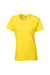 Gildan 5000L Womens Short Sleeve Crewneck T-Shirt Daisy Yellow Flat Front