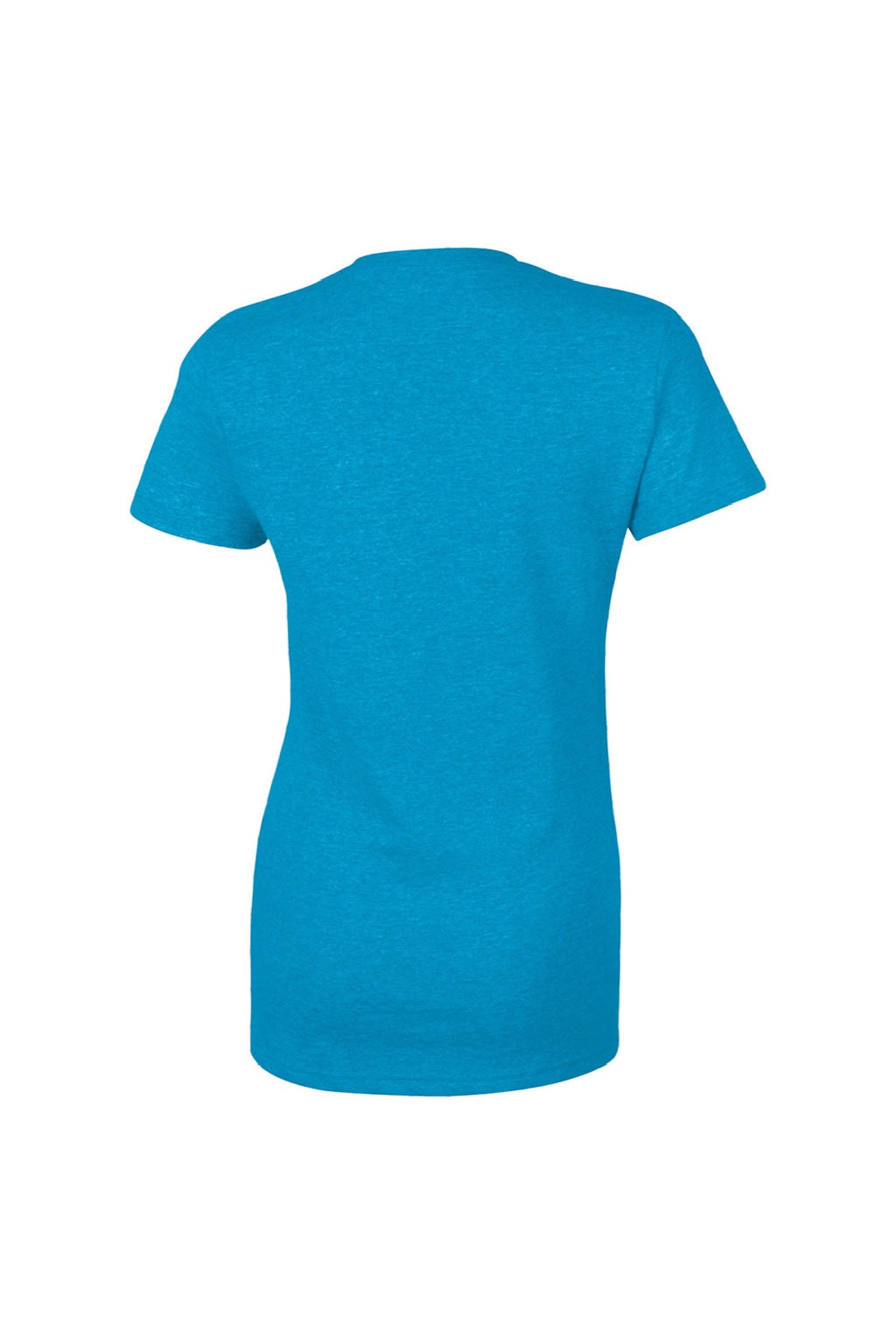Gildan 5000L Womens Short Sleeve Crewneck T-Shirt Heather Sapphire Blue Flat Back