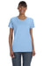 Gildan 5000L Womens Short Sleeve Crewneck T-Shirt Light Blue Model Front