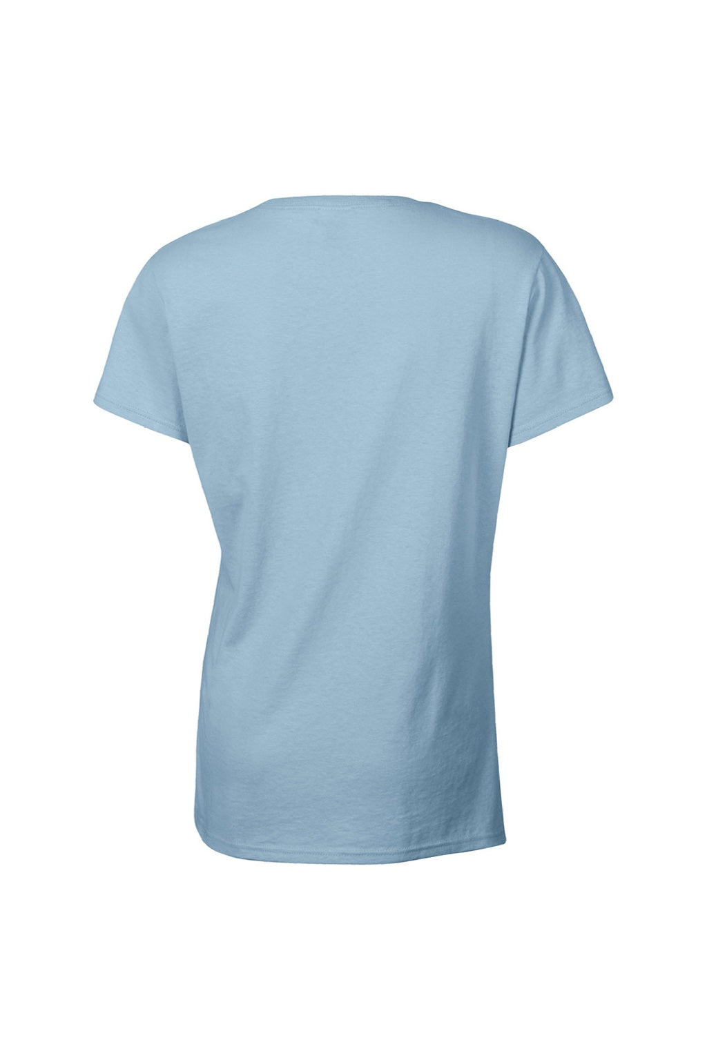 Gildan 5000L Womens Short Sleeve Crewneck T-Shirt Light Blue Flat Back