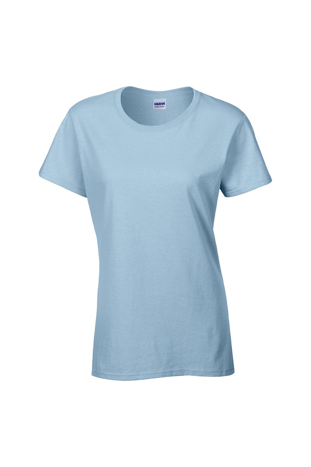 Gildan 5000L Womens Short Sleeve Crewneck T-Shirt Light Blue Flat Front