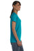 Gildan 5000L Womens Short Sleeve Crewneck T-Shirt Tropical Blue Model Side