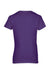 Gildan 5V00L Womens Short Sleeve V-Neck T-Shirt Purple Flat Back