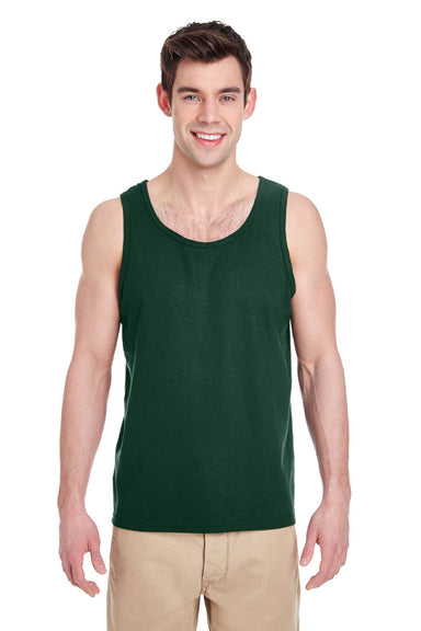 Gildan G5200/5200 Mens Tank Top Forest Green Model Front