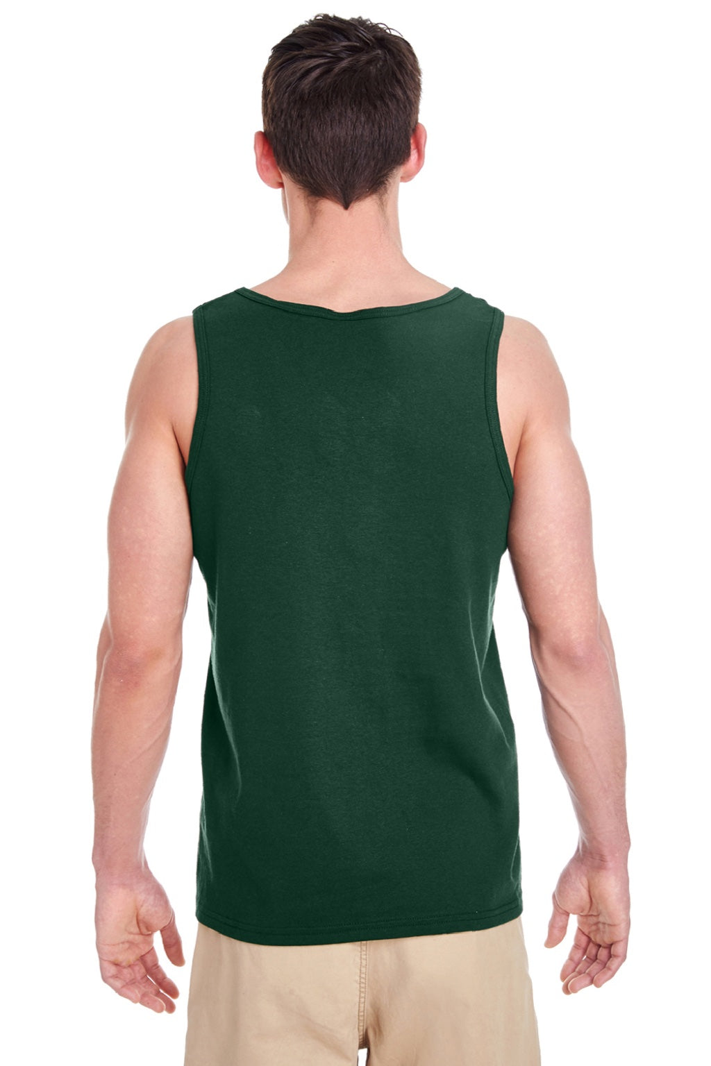 Gildan G5200/5200 Mens Tank Top Forest Green Model Back