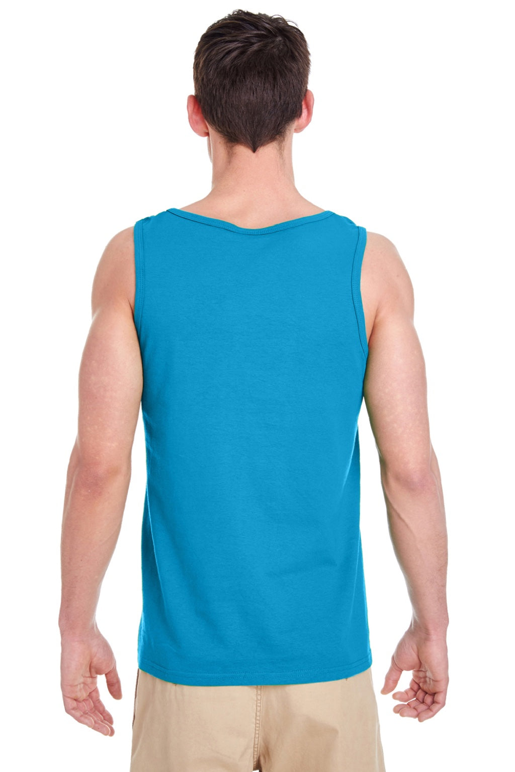 Gildan G5200/5200 Mens Tank Top Sapphire Blue Model Back