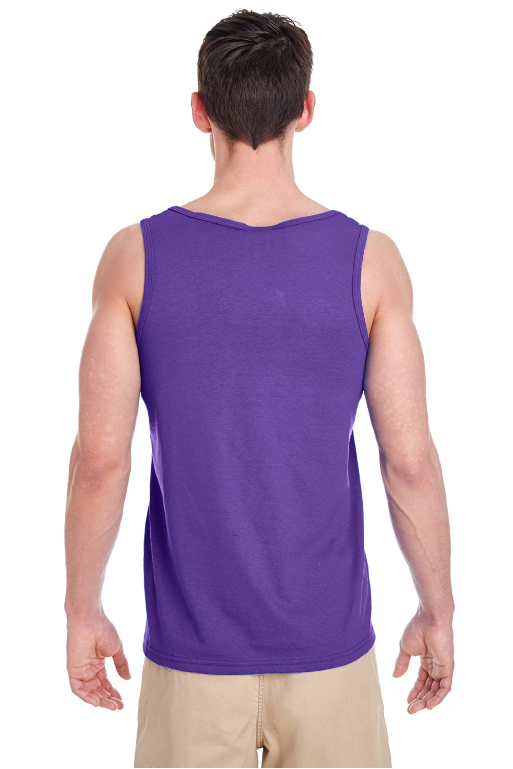 Gildan G5200/5200 Mens Tank Top Purple Model Back