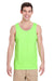 Gildan G5200/5200 Mens Tank Top Neon Green Model Front