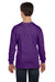 Gildan 5400B Youth Long Sleeve Crewneck T-Shirt Purple Model Back