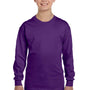 Gildan Youth Long Sleeve Crewneck T-Shirt - Purple
