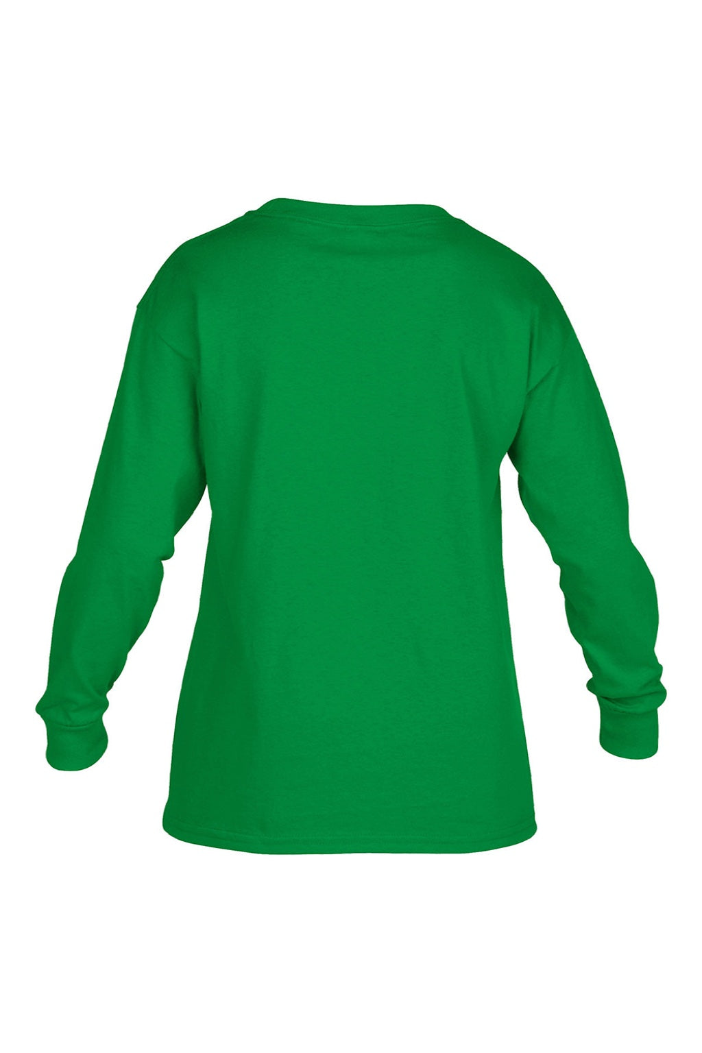 Gildan 5400B Youth Long Sleeve Crewneck T-Shirt Irish Green Flat Back