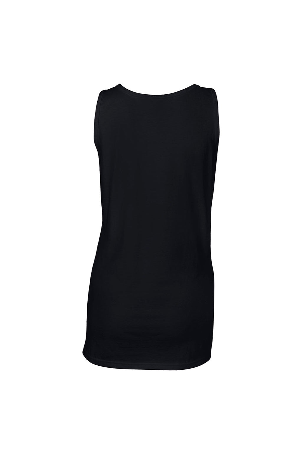Gildan 64200L Womens Softstyle Tank Top Black Flat Back