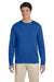 Gildan 64400 Mens Softstyle Long Sleeve Crewneck T-Shirt Royal Blue Model Front