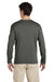 Gildan 64400 Mens Softstyle Long Sleeve Crewneck T-Shirt Military Green Model Back